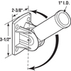 Prime-Line 1 in., White UV Resistant, Plastic Flagpole Bracket Single Pack U 9375